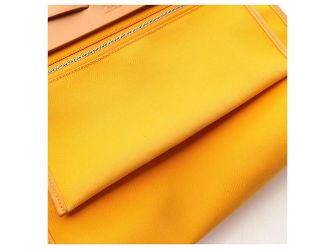 Sac à main Hermès Herbag Zip PM Marron Orange Moutarde - vue 7