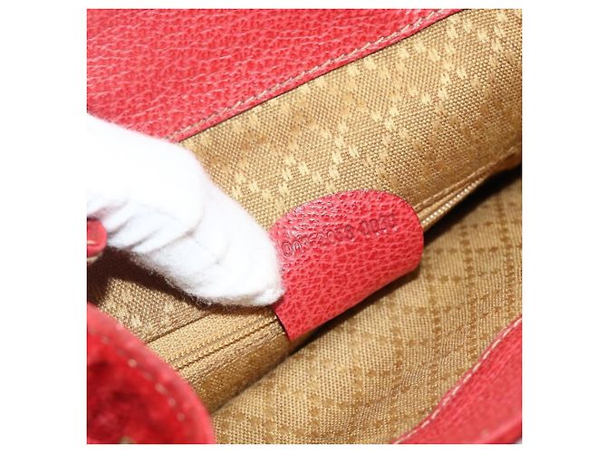 Gucci Gucci bamboo daim mini Rosso - vista 7
