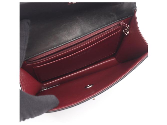 Borsa a spalla in agnello nero trapuntato Chanel - vista 3