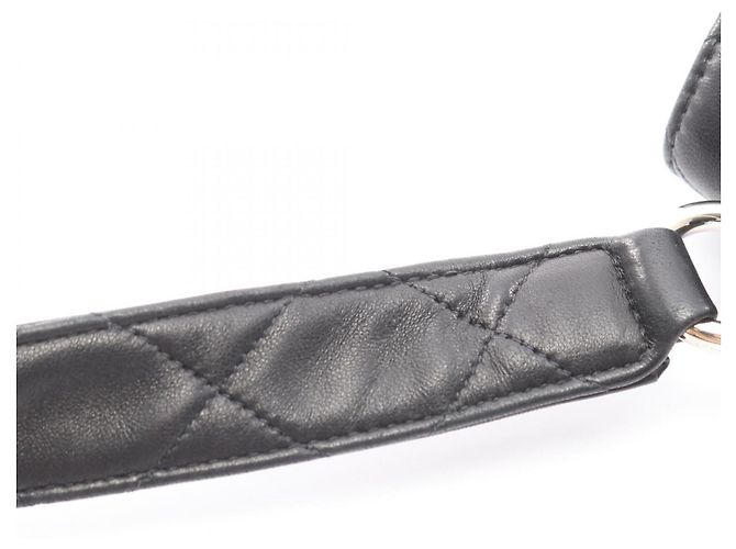 Borsa a spalla in agnello nero trapuntato Chanel - vista 7
