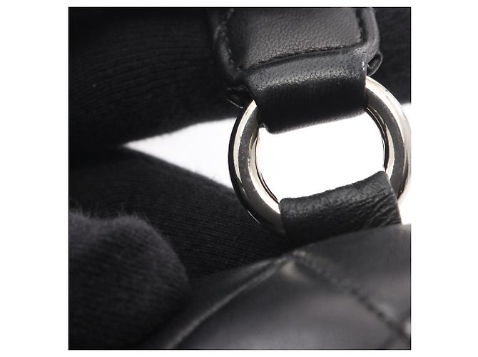 Borsa a spalla in agnello nero trapuntato Chanel - vista 9