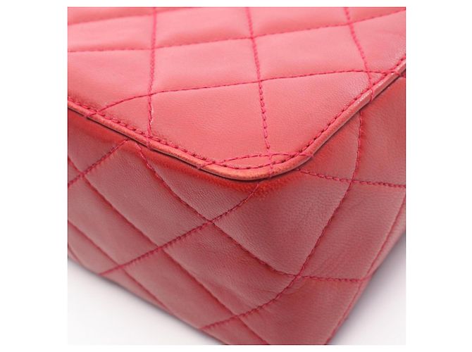 Borsa Chanel Matelassé in pelle di agnello rossa Rosso - vista 10