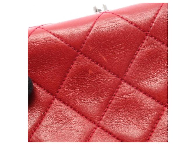 Borsa Chanel Matelassé in pelle di agnello rossa Rosso - vista 14