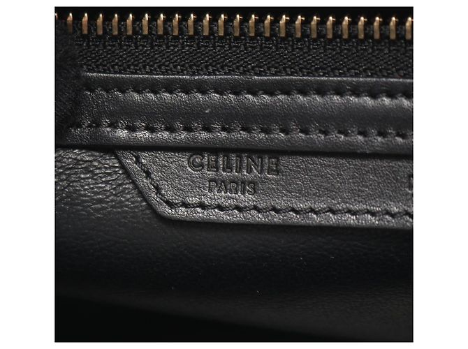 Céline Borsa a mano Celine Luggage Mini Shopper Marrone Nero Blu - vista 4