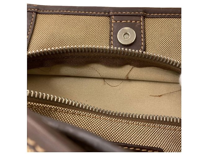 Sac fourre-tout en jacquard avec logo Prada Marron - vue 14