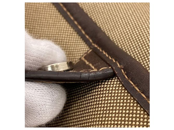 Sac fourre-tout en jacquard avec logo Prada Marron - vue 15