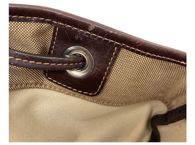 Sac fourre-tout en jacquard avec logo Prada Marron - vue 16