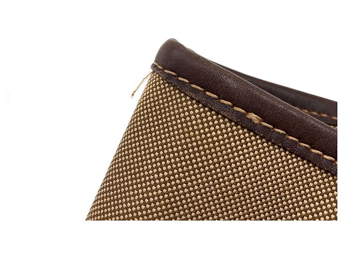 Sac fourre-tout en jacquard avec logo Prada Marron - vue 21