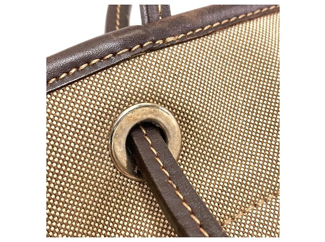 Sac fourre-tout en jacquard avec logo Prada Marron - vue 24