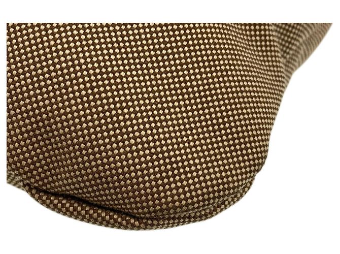 Sac fourre-tout en jacquard avec logo Prada Marron - vue 27