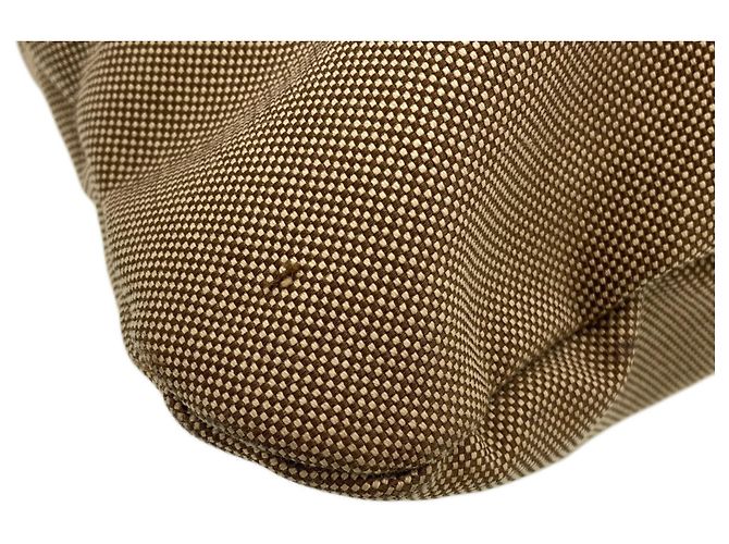 Sac fourre-tout en jacquard avec logo Prada Marron - vue 28