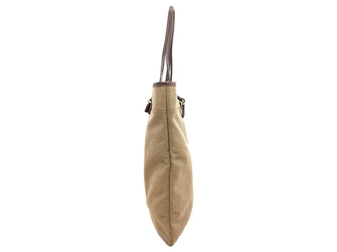Sac fourre-tout en jacquard avec logo Prada Marron - vue 3