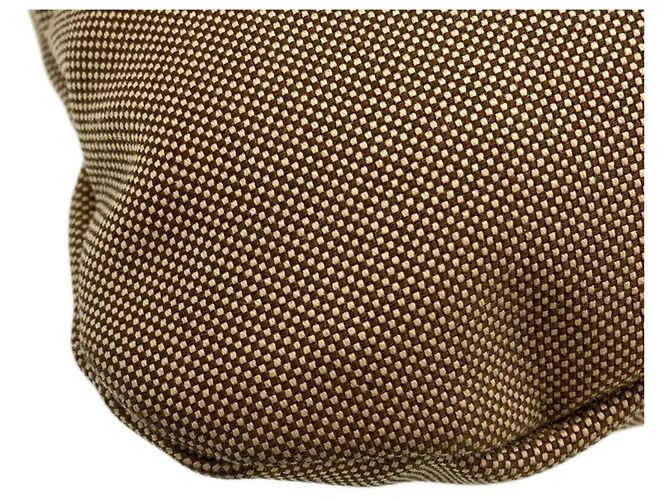 Sac fourre-tout en jacquard avec logo Prada Marron - vue 30