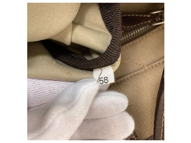 Sac fourre-tout en jacquard avec logo Prada Marron - vue 8