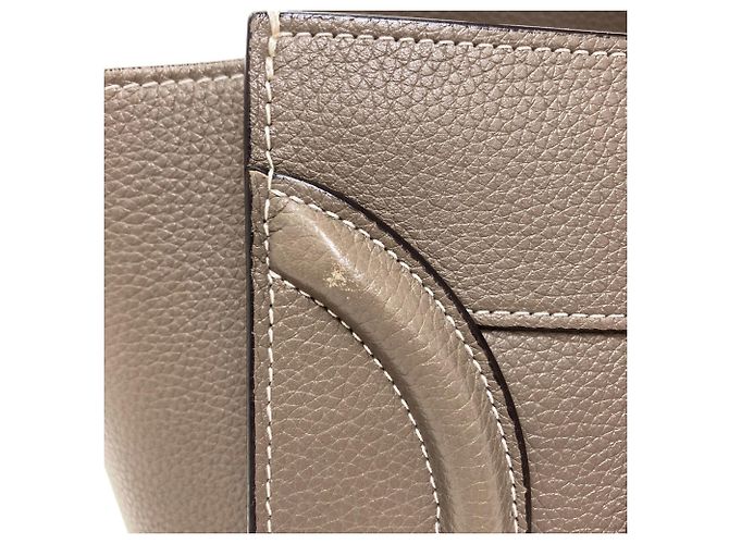 Céline Borsa a mano in pelle micro Luggage di Celine Marrone - vista 17