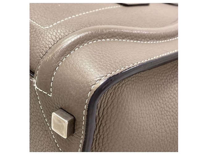 Céline Borsa a mano in pelle micro Luggage di Celine Marrone - vista 21