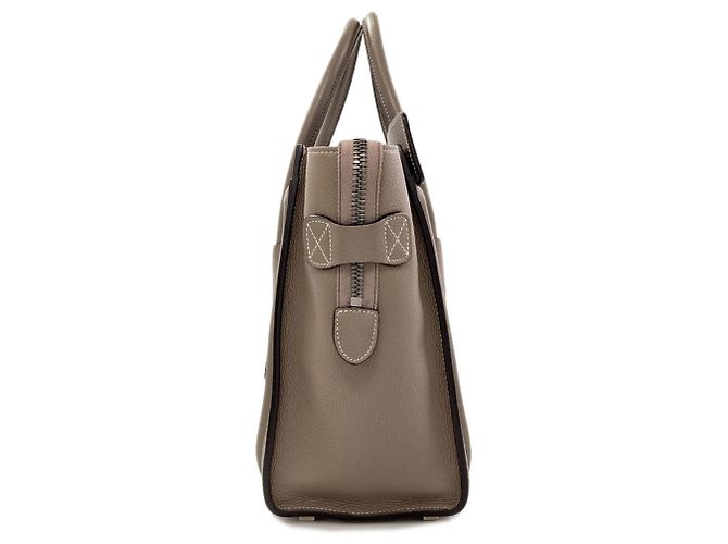Céline Borsa a mano in pelle micro Luggage di Celine Marrone - vista 3