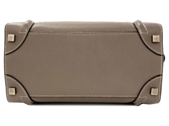 Céline Borsa a mano in pelle micro Luggage di Celine Marrone - vista 4