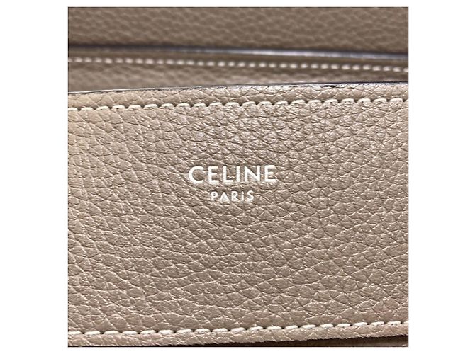 Céline Borsa a mano in pelle micro Luggage di Celine Marrone - vista 6