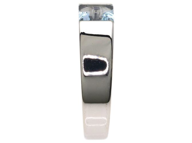 Cartier Tank Ring aus 18K Weißgold mit Aquamarin - Ansicht 3