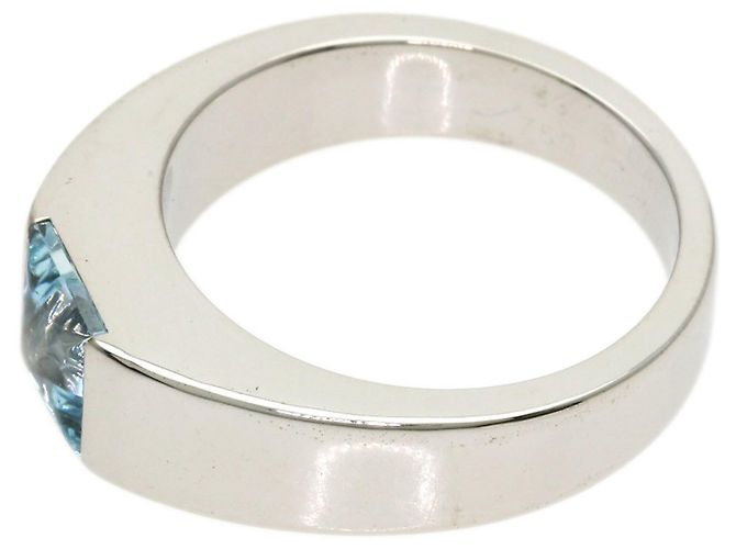 Cartier Tank Ring aus 18K Weißgold mit Aquamarin - Ansicht 8