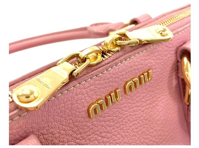 Borsa in pelle Miu Miu Madras 2 in 1 Rosa - vista 16
