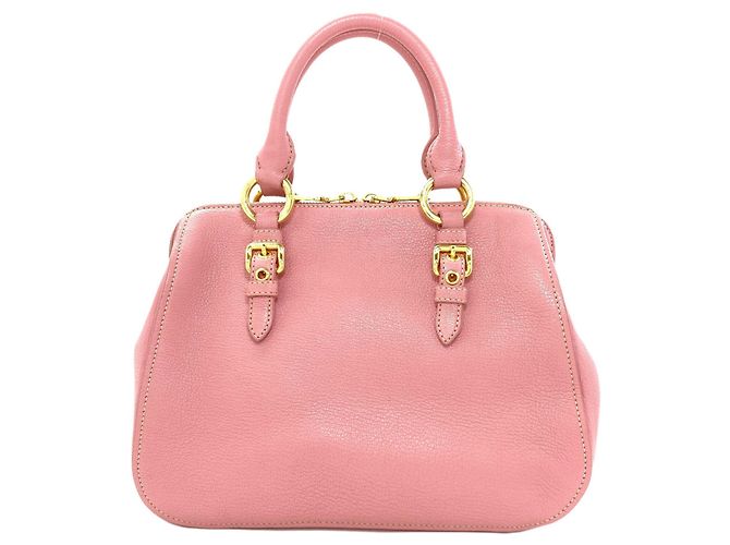 Borsa in pelle Miu Miu Madras 2 in 1 Rosa - vista 2