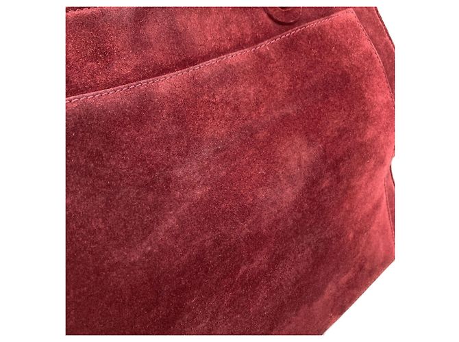 Chanel Wildleder Tote Bag Bordeaux - Ansicht 12