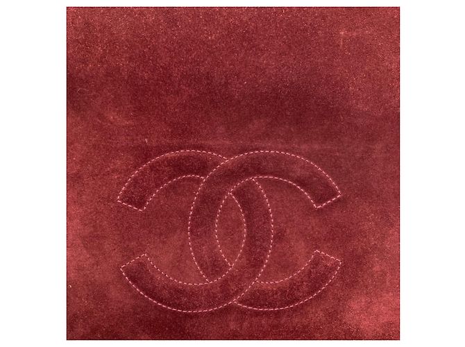 Chanel Wildleder Tote Bag Bordeaux - Ansicht 13