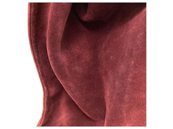 Chanel Wildleder Tote Bag Bordeaux - Ansicht 14