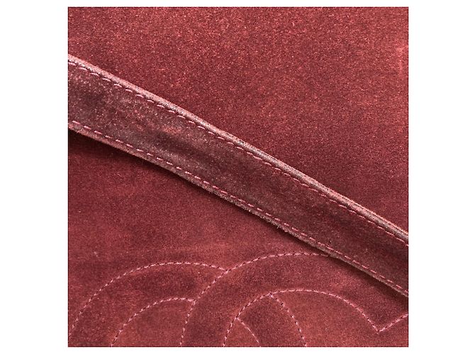 Chanel Wildleder Tote Bag Bordeaux - Ansicht 18