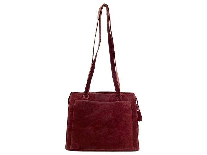 Chanel Wildleder Tote Bag Bordeaux - Ansicht 2