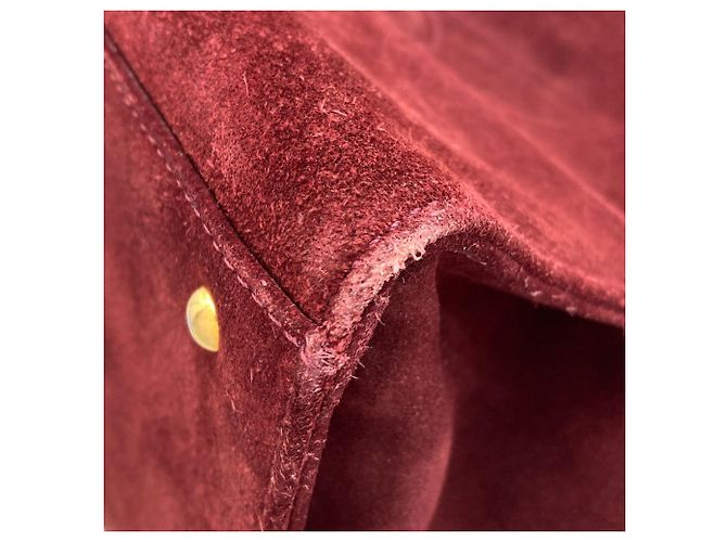 Chanel Wildleder Tote Bag Bordeaux - Ansicht 20