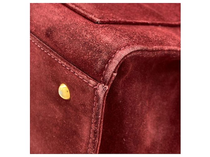 Chanel Wildleder Tote Bag Bordeaux - Ansicht 22