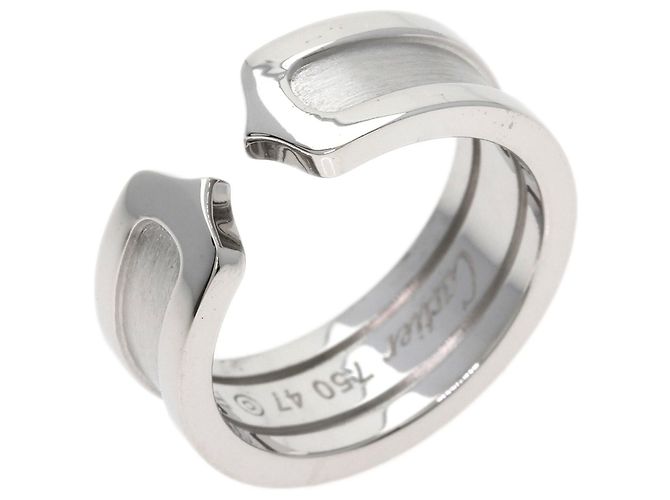 Cartier C2 18K Weißgold Bandring - Ansicht 2