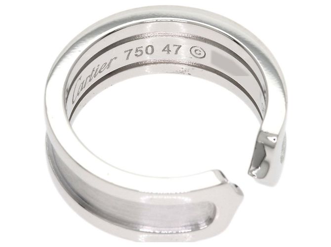 Cartier C2 18K Weißgold Bandring - Ansicht 5