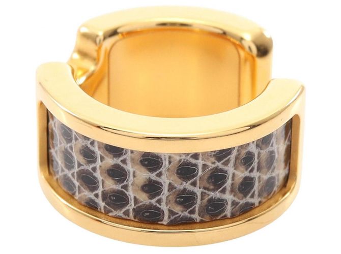 Pendiente Olympe PM de Hermès Negro Dorado - vista 2