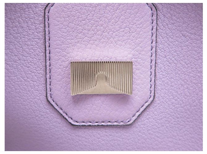 NUOVO BORSO LANCEL CHARLIE MM + PORTAFOGLIO IN PELLE LAVANDA CON TRACOLLA - vista 12