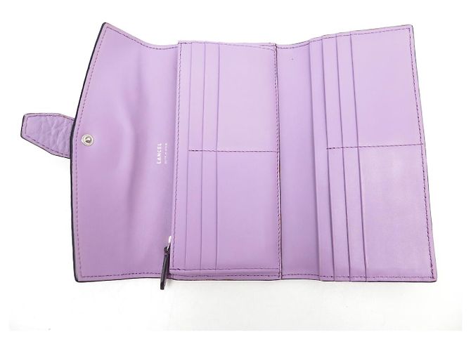 NUOVO BORSO LANCEL CHARLIE MM + PORTAFOGLIO IN PELLE LAVANDA CON TRACOLLA - vista 17