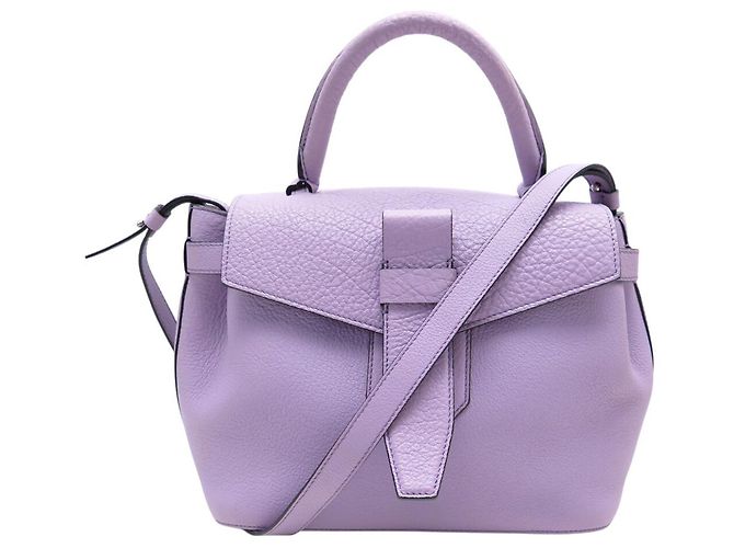 NUOVO BORSO LANCEL CHARLIE MM + PORTAFOGLIO IN PELLE LAVANDA CON TRACOLLA - vista 2