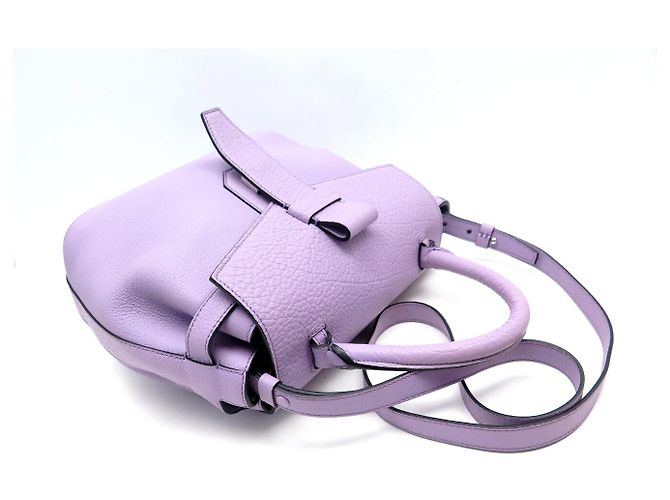 NUOVO BORSO LANCEL CHARLIE MM + PORTAFOGLIO IN PELLE LAVANDA CON TRACOLLA - vista 5