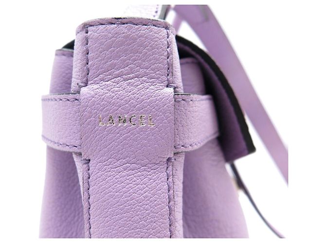 NUOVO BORSO LANCEL CHARLIE MM + PORTAFOGLIO IN PELLE LAVANDA CON TRACOLLA - vista 7
