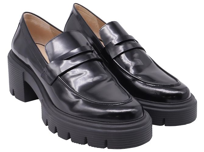 Mocassini Soho Stuart Weitzman in pelle nera Nero - vista 3