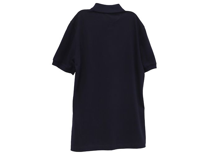 Polo en coton bleu marine avec logo brodé Brunello Cucinelli - vue 3