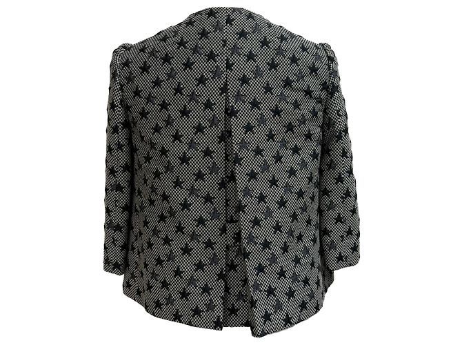 Valentino Garavani RED Valentino Blazer mit Sternenakzent aus grauem Polyester - Ansicht 3