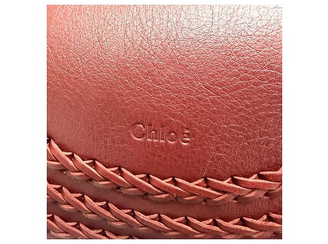 Borsa a tracolla Hudson Small di Chloé in pelle bordeaux Rosso Bordò - vista 2