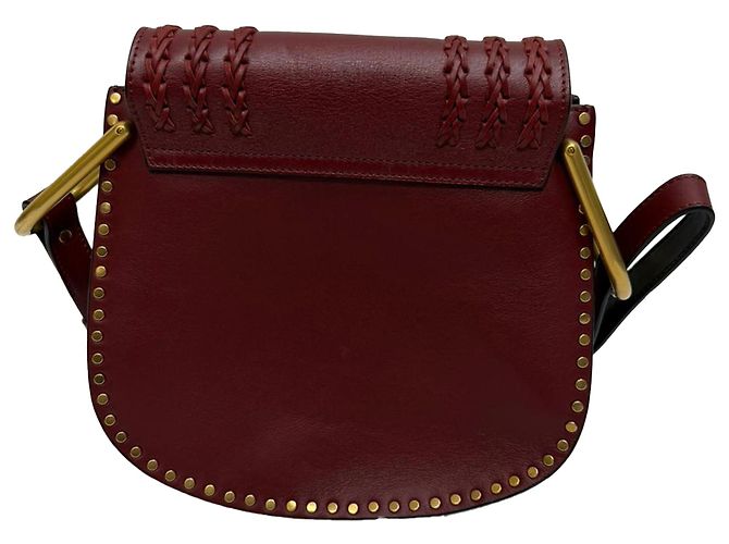 Borsa a tracolla Hudson Small di Chloé in pelle bordeaux Rosso Bordò - vista 4