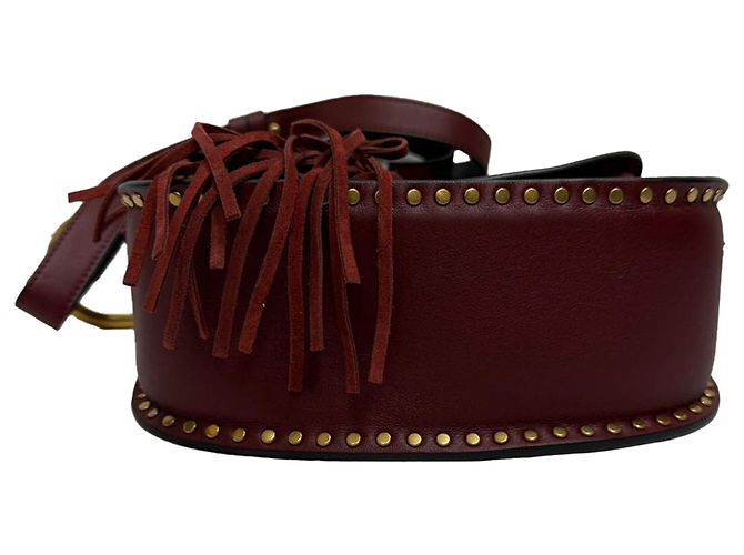Borsa a tracolla Hudson Small di Chloé in pelle bordeaux Rosso Bordò - vista 7