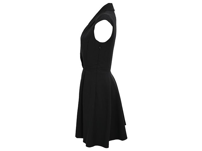 Abito Mini Svasato Coston in Lana Nera di Ba&Sh Nero - vista 2