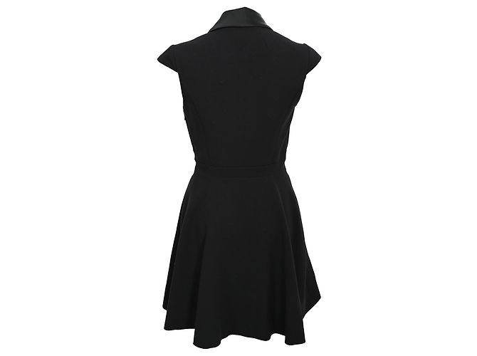 Abito Mini Svasato Coston in Lana Nera di Ba&Sh Nero - vista 3